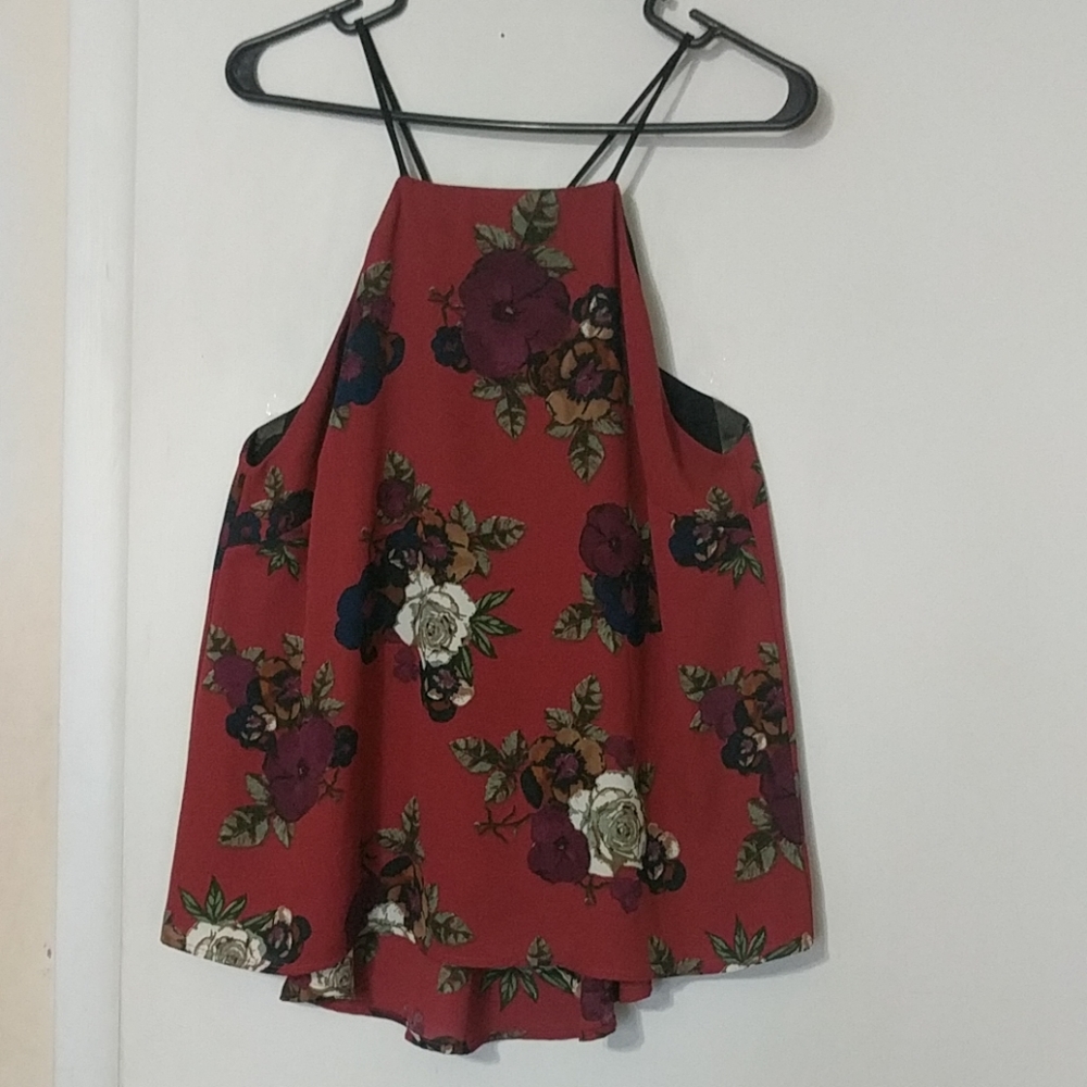 Floral halter top